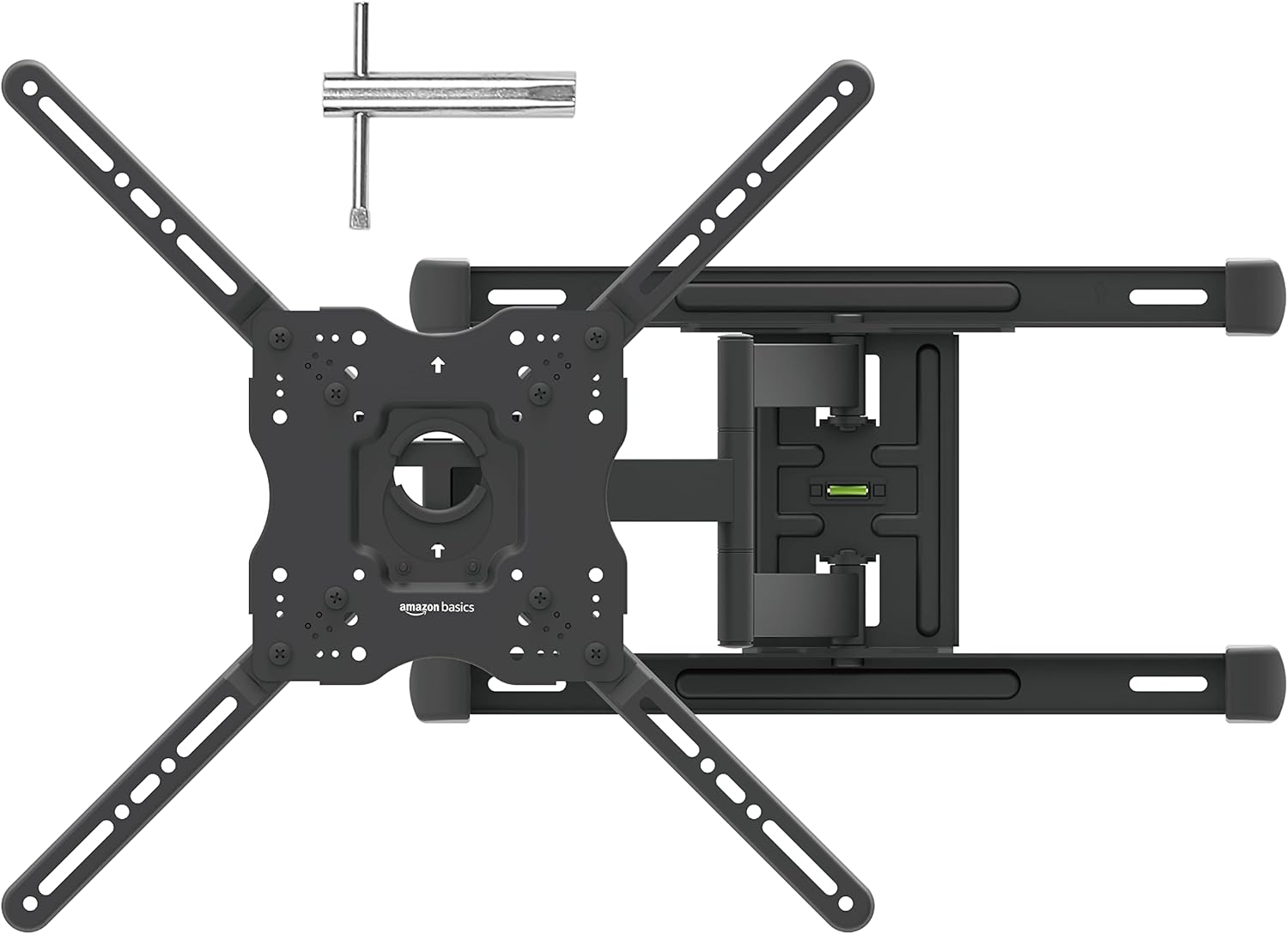 Amazon Basics Full Motion 32-86 Inch TV Wall Mount Black with Post-Leveling