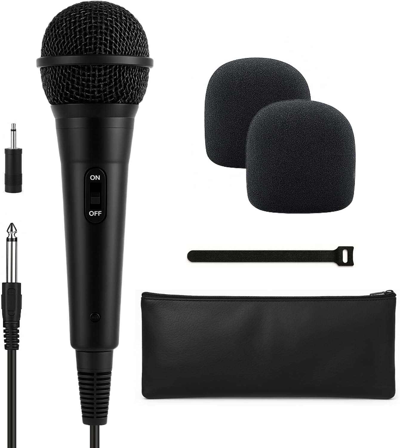 Bowens Wired Dynamic Microphone 15ft Cable Cardioid Karaoke Mic for Singing DJ Podcasting