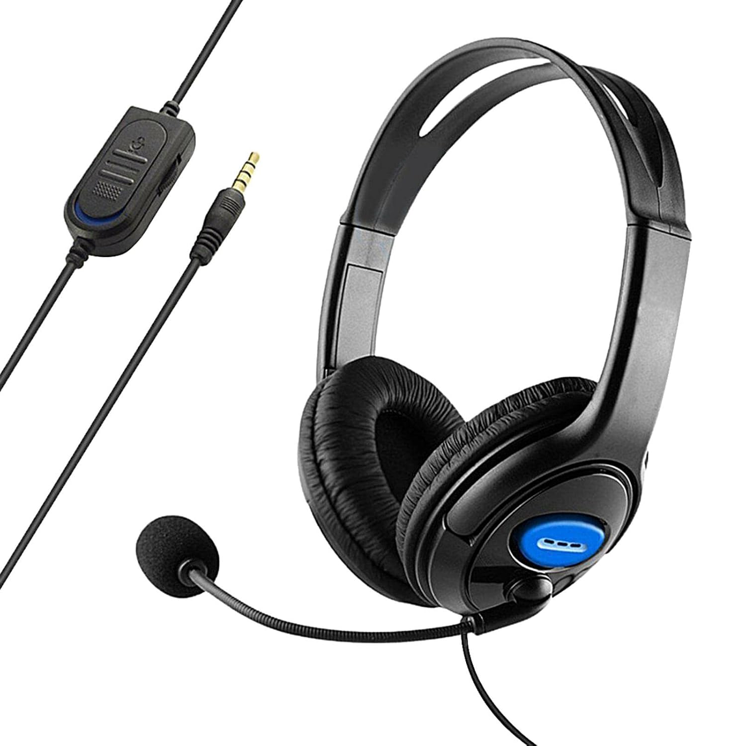 Club Bollywood® 3.5mm USB Computer Headset with Microphone for Laptops and Teams - 1 Stereo Headset
