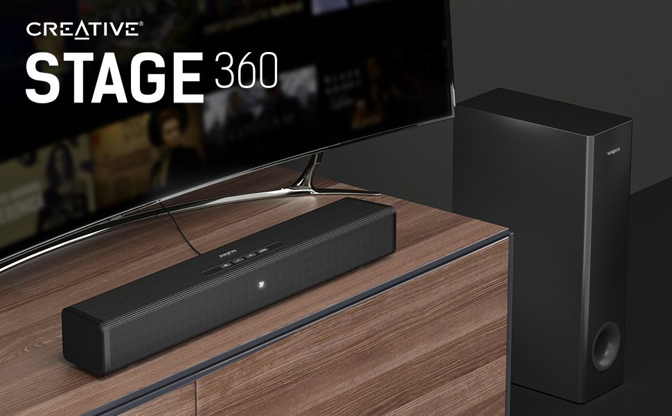 Sound bar and subwoofer