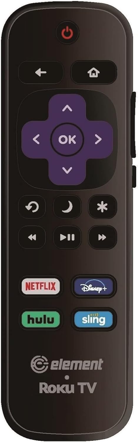 Element Roku TV Smart 4K Ultra HDTV Replacement Remote for All Models