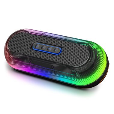 FMOUSE 40W HiFi Bluetooth Speaker, Deep Bass, LED Light, IPX6 Waterproof, Portable Wireless Outdoor Party Travel Audio