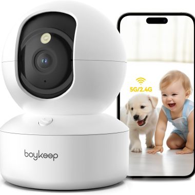 2K Indoor Pet Camera with 5G/2.4GHz WiFi Baby Monitor App Control 360 Pan Tilt New 12s Cloud Storage