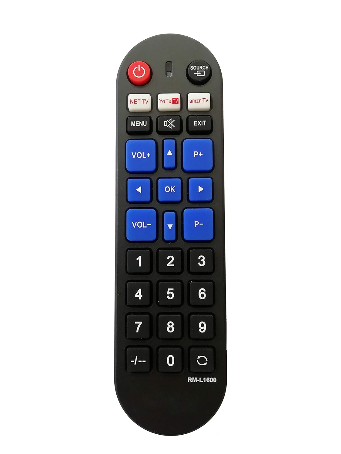 LipiWorld RM-L1600 Universal Smart TV Remote Control Netflix YouTube for Samsung LG Sony Panasonic