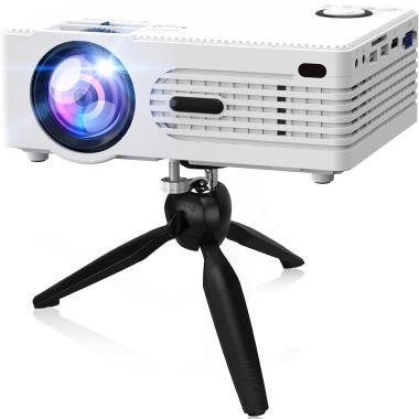 MOSECO 2022 Mini Portable Movie Projector 7500 Lumens Full HD 1080P 200 Inch Display