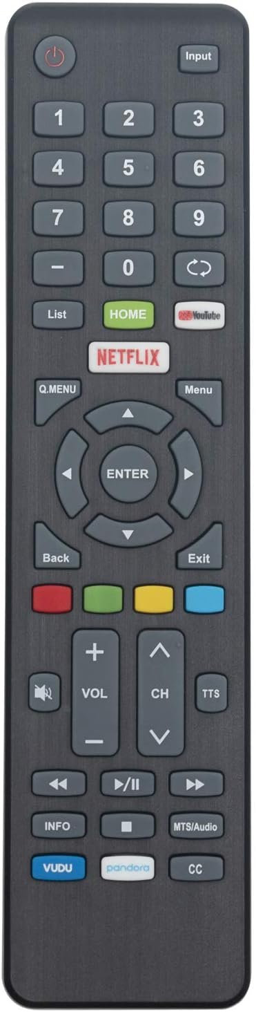 Element Smart TV Replacement Remote Control with YouTube Netflix VUDU Keys