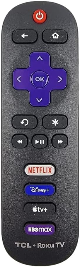 TCL Roku Smart TV Remote Control OEM Replacement 13-Button Functionality Netflix Disney+