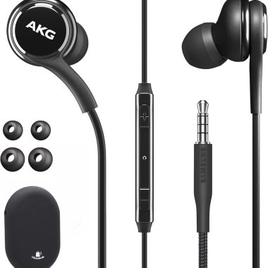 Samsung AKG Wired Earbuds 3.5mm In-Ear with Mic Remote Black Includes Pouch