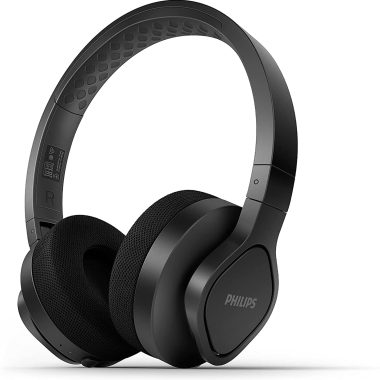 Philips TAA4216 Black On-Ear Sports Bluetooth Headphones 35 Hour Playtime Washable Earcups