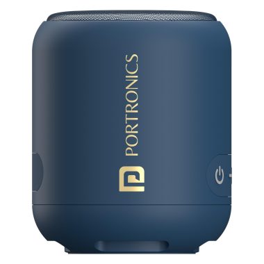 Portronics SoundDrum 1 12W TWS Portable Bluetooth Speaker Blue with 360° Sound and Type C Fast Charging