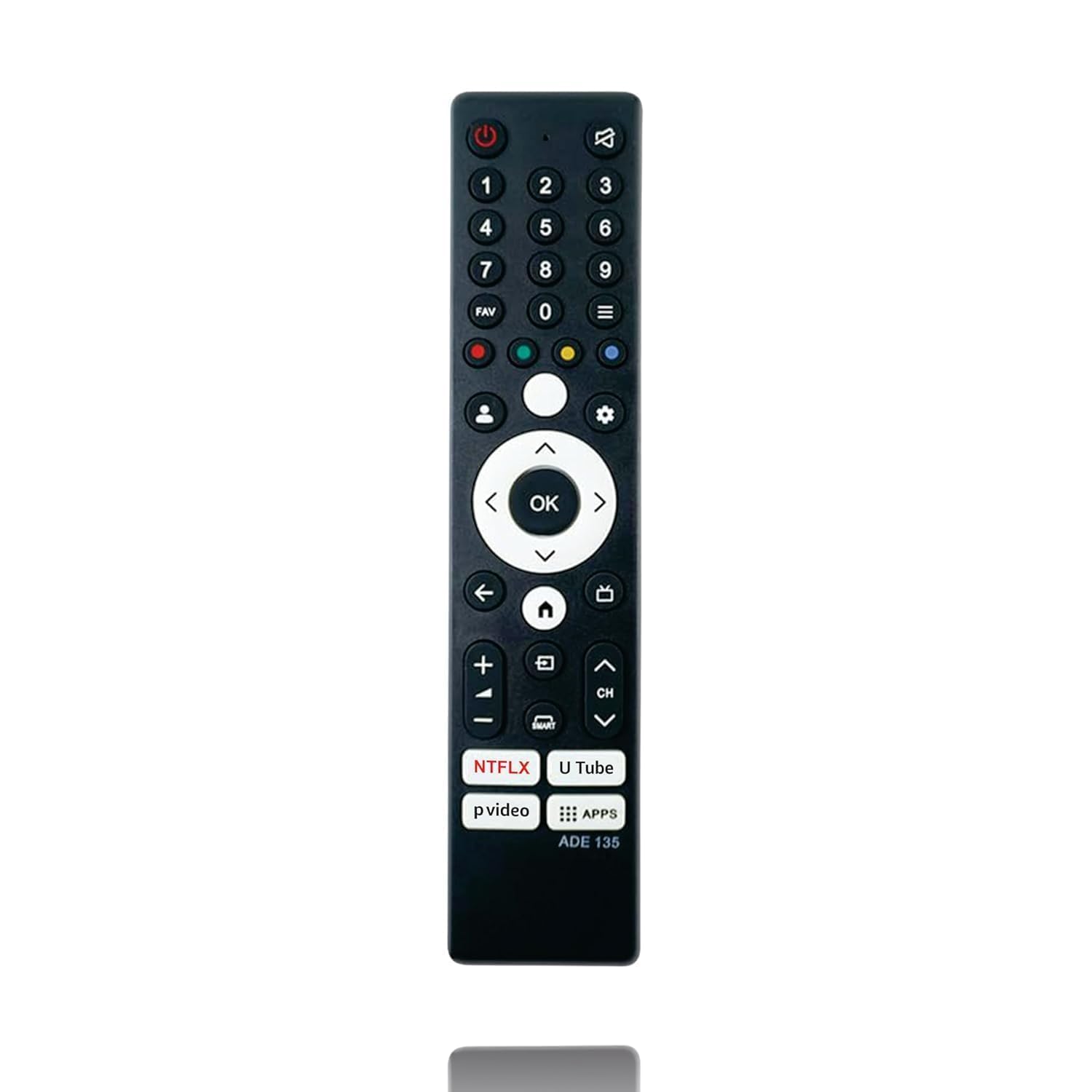 RAVIAD Replacement Remote for Onida Smart TVs 4K UHD LCD LED OLED QLED - No Voice, with YouTube, Prime Video, Netflix Hot Keys