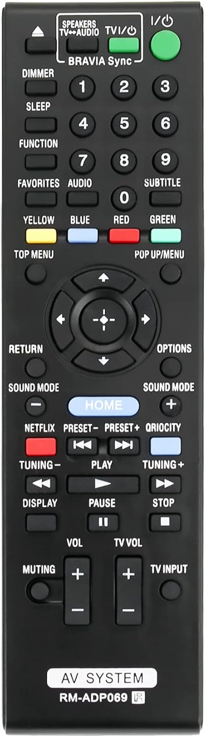 RM-ADP069 Replacement Remote Control for Sony Blu-ray Player Home Theater System 2000mAh Capacity