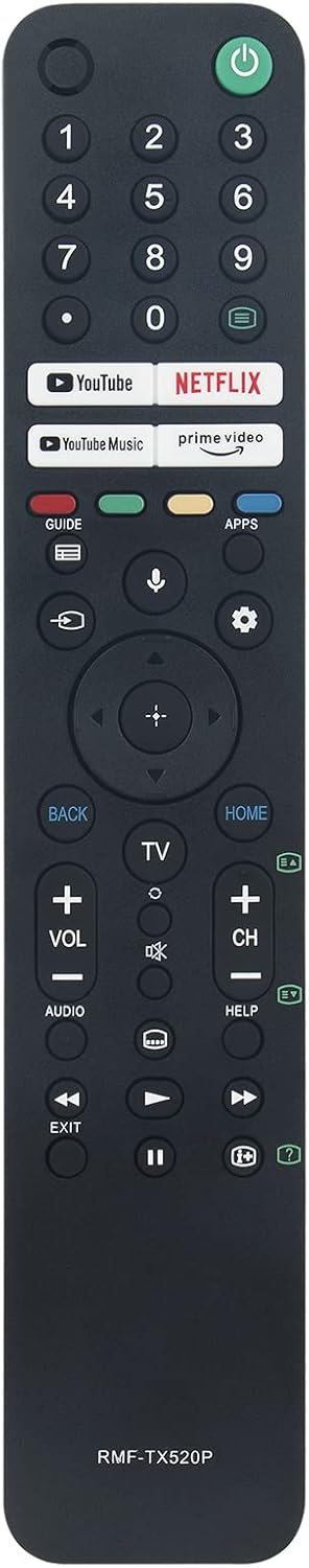 RMF-TX520P Bluetooth Voice Replacement Remote for Sony Bravia LCD TVs 55-75 Inch