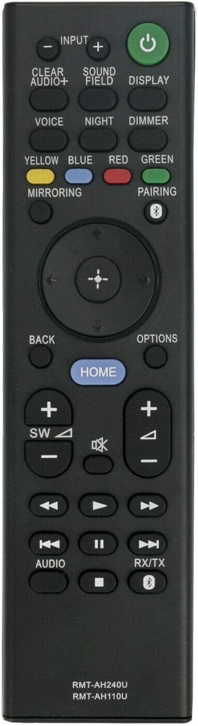 Sony Soundbar Remote RMT-AH240U HT-CT790 HT-CT800 HT-NT3 HT-NT5 Replacement