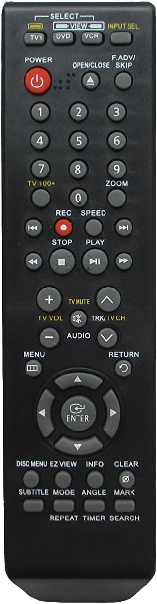 Samsung AK59-00052B DVD-V8650 DVD-R160 Replacement Remote Control for VCR Combo Player Recorder