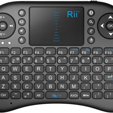 Rii i8 Mini Black Portable Wireless Bluetooth QWERTY Keyboard with Touchpad for Smart Devices