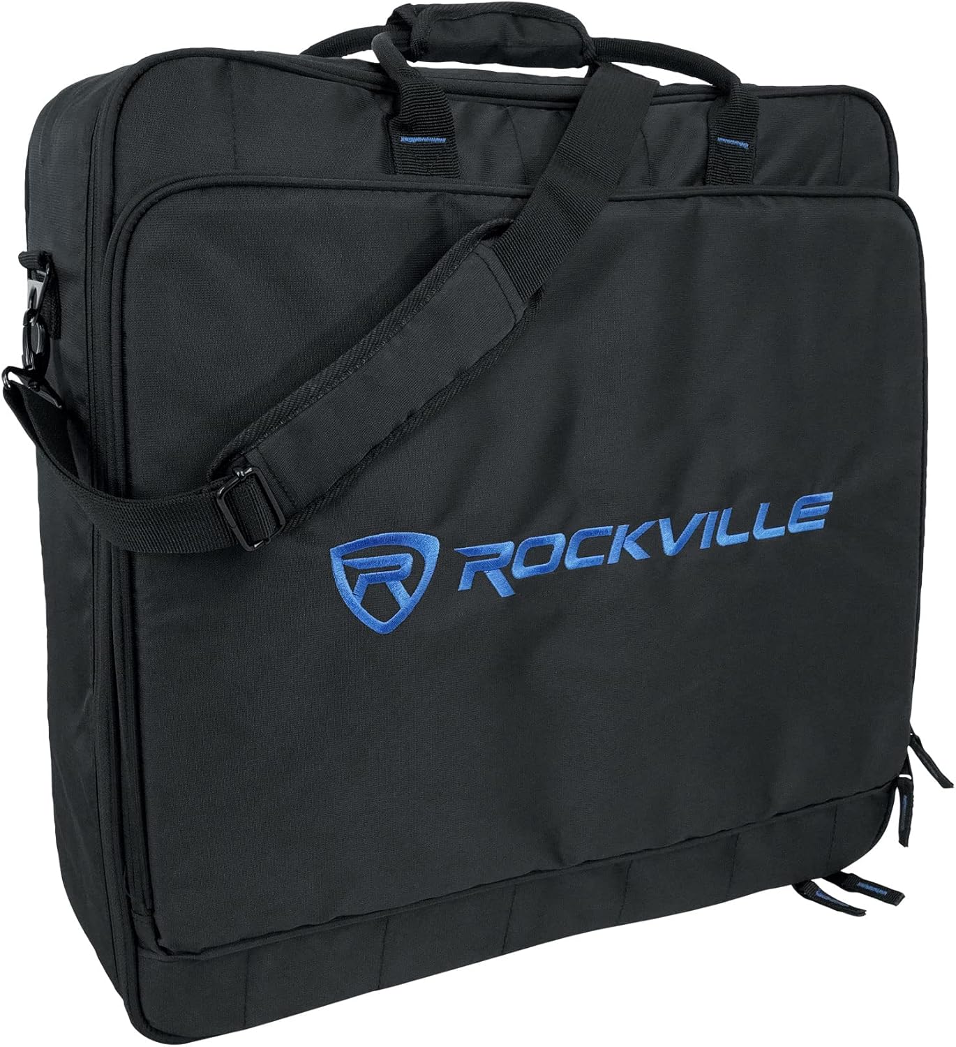 Rockville MB2020 DJ Gear Mixer Gig Bag Case 20.5x20.5x6 Dual Foam Padding Rugged Nylon Lockable