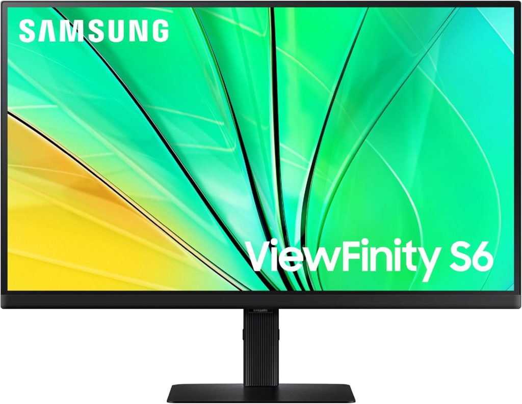 SAMSUNG 27 Inch ViewFinity S6 QHD 100Hz HDR10 Computer Monitor with Height Adjustable Stand