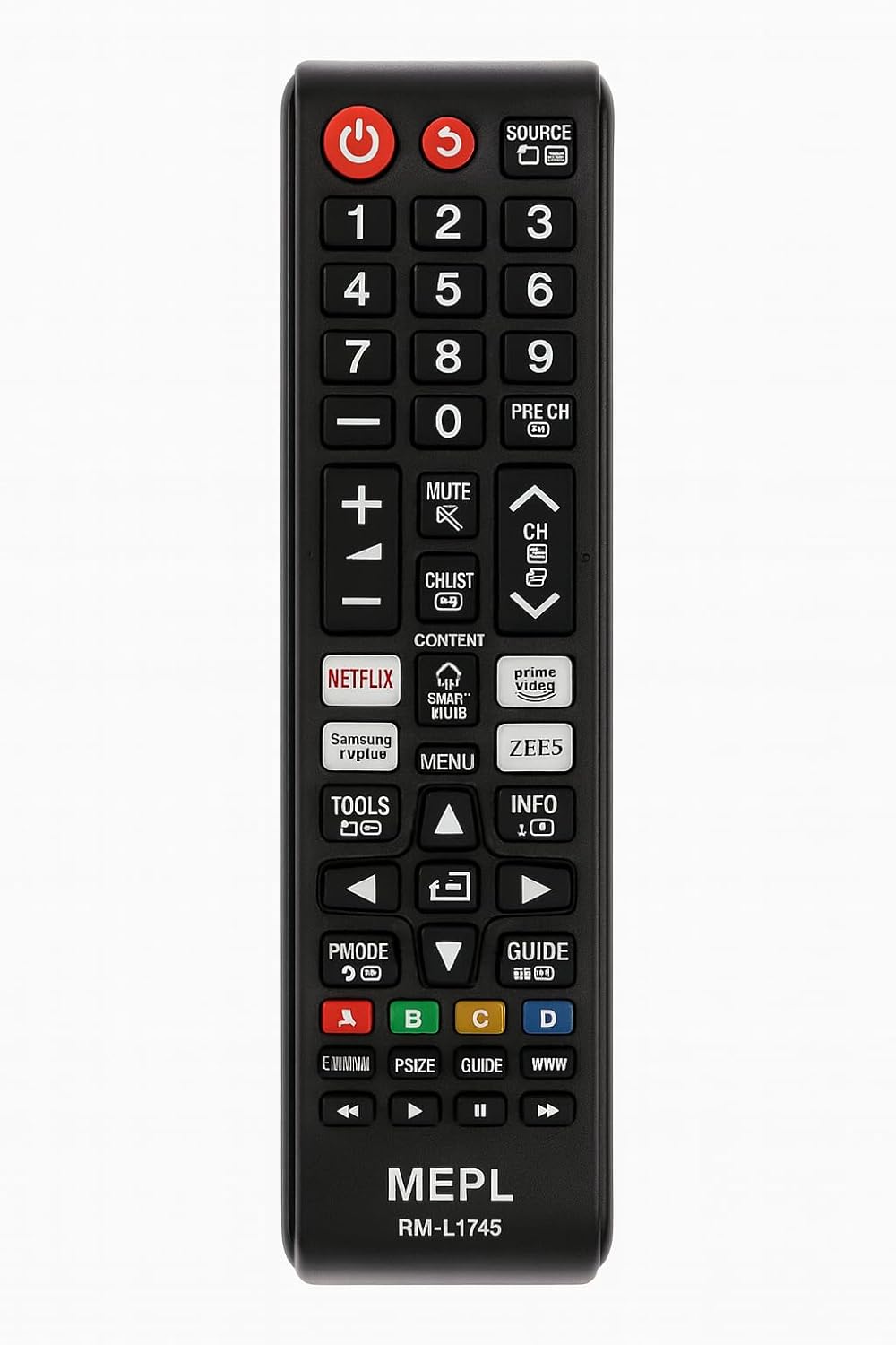 TKE Compatible Samsung Smart TV Remote Control Universal RM-L1745 LCD LED OLED UHD HD Plasma 3D Hotkeys