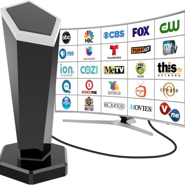 2025 Upgraded 400+ Mile Long Range HD Digital Indoor TV Antenna for 4K 1080P Local Channels Crystal Clear Easy Install