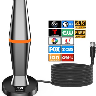 Smart TV Indoor Digital Antenna with Magnetic Base, 10ft Cable, 4K 1080p Reception for Local Channels
