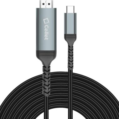 6-Foot USB-C to HDMI 4K Video Adapter Cable for iPhone 16/15, Samsung, Moto, Laptops