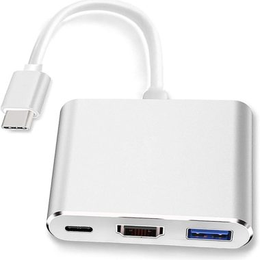 4K 30Hz USB-C to HDMI 3-in-1 Converter Cable for MacBook Pro iMac Chromebook
