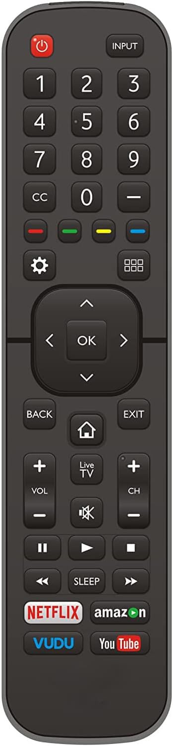 Hisense TV Remote Universal Replacement for 4K LED HD UHD Smart Models