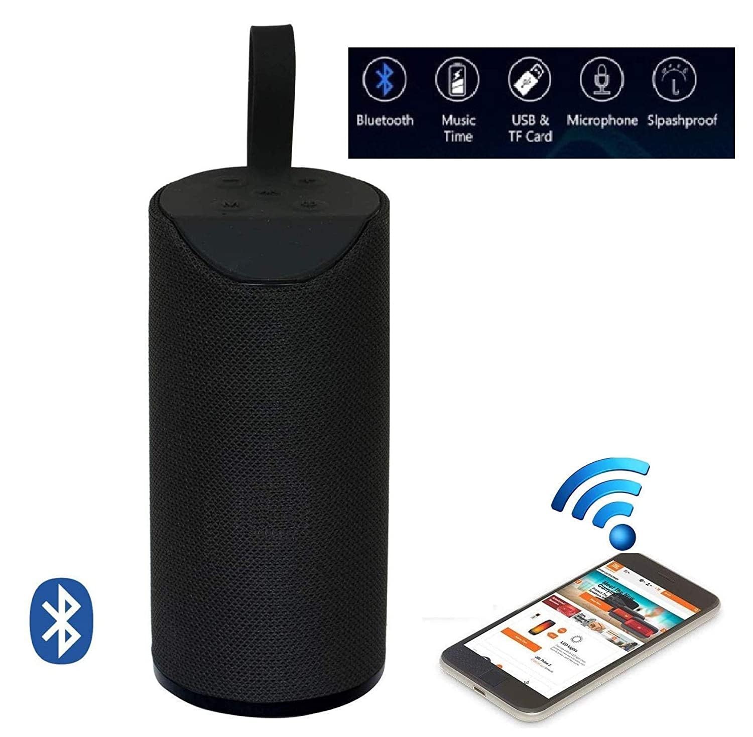 LG Q8 Ultra Bluetooth Speaker, Portable DJ Sound, USB FM AUX, Waterproof, 15W