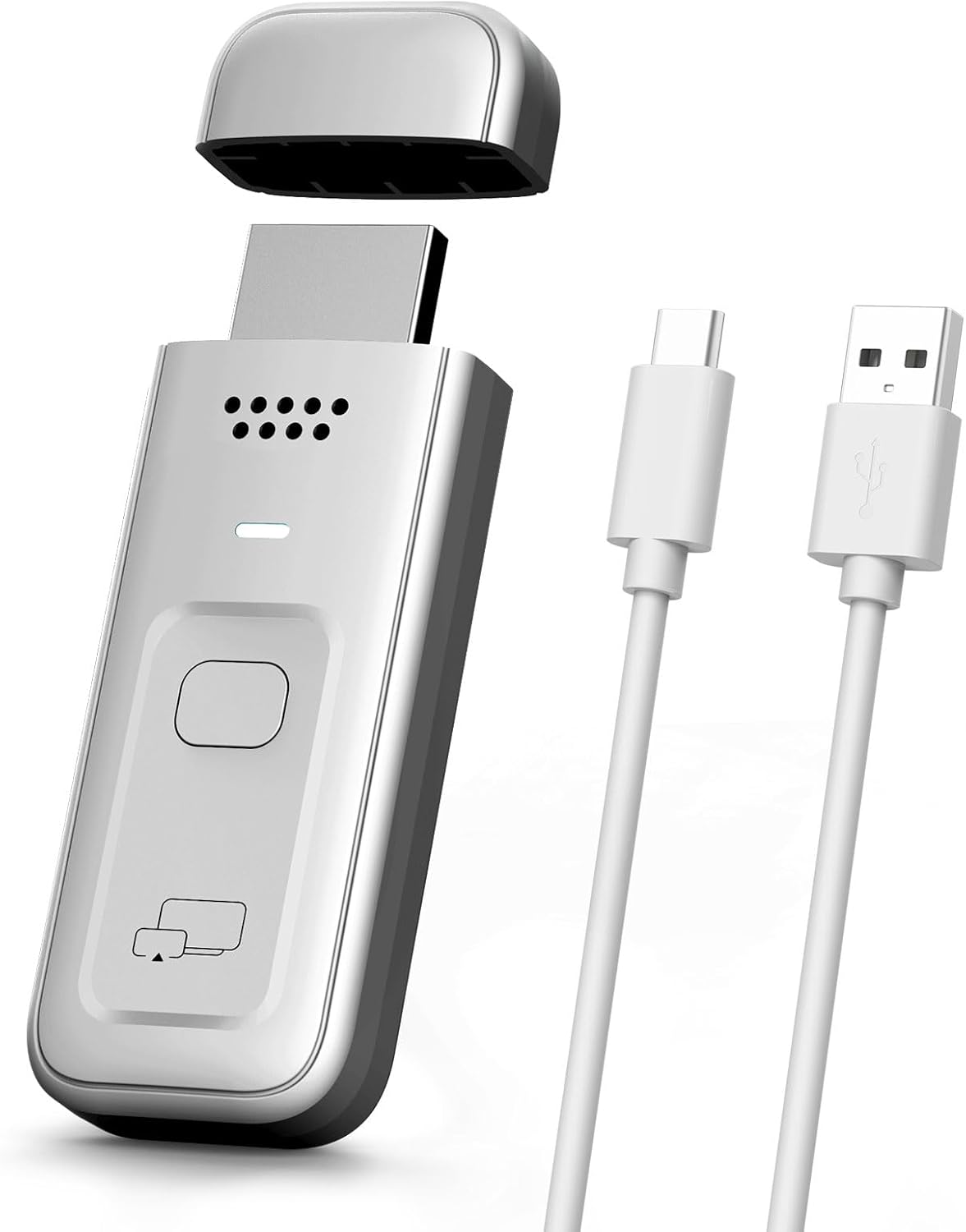 4K Wireless HDMI Transmitter and Receiver 2-in-1 Streaming Dongle Adapter 2.4G/5G for Monitor HDTV Projector Grey