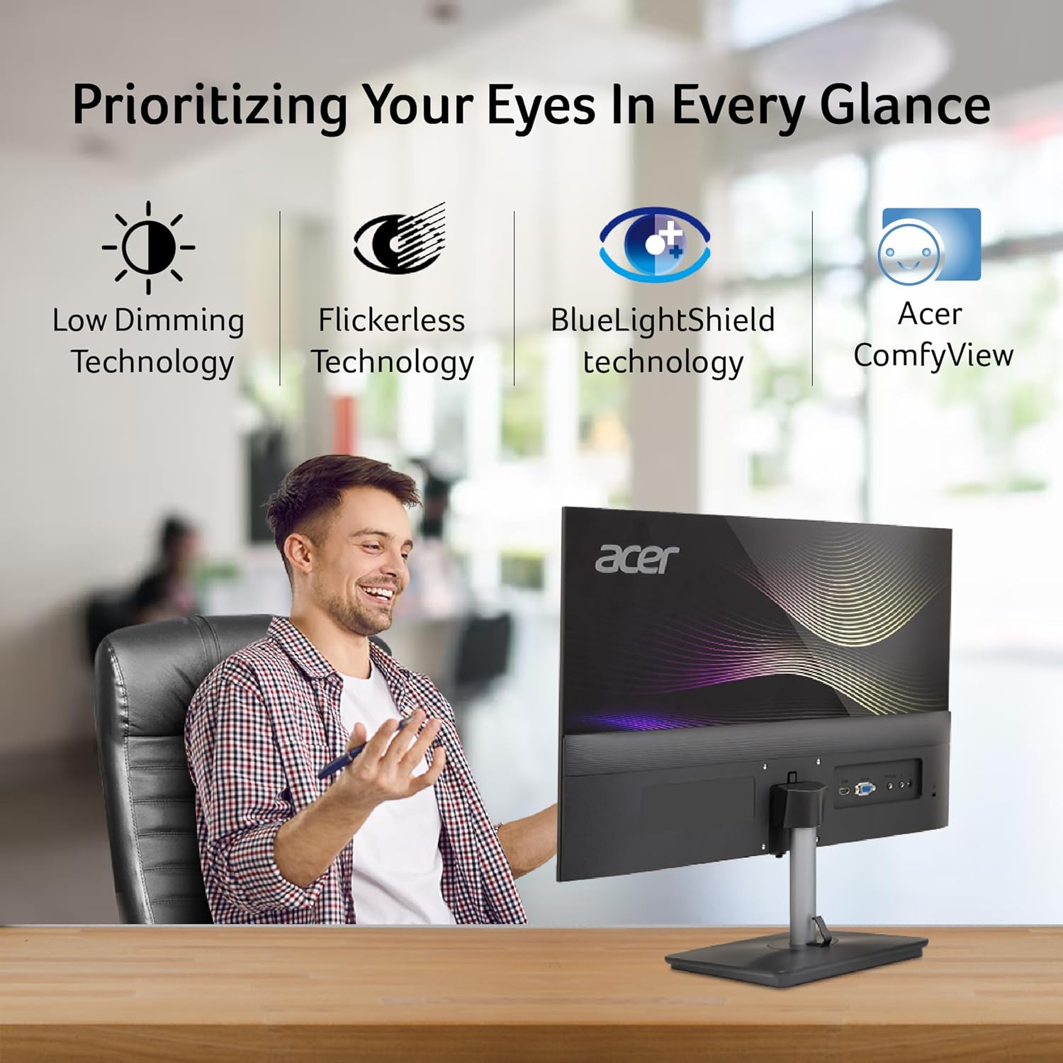 Acer RS272 27 Inch Full HD IPS Ultra-Thin LED Monitor with 120Hz Refresh Rate - Image 4