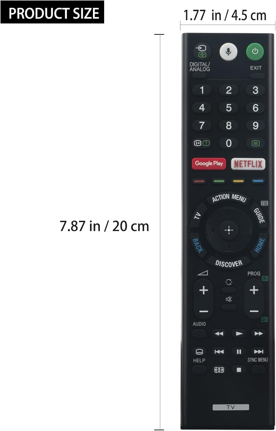 Allimity Replacement Bluetooth Voice Remote for Sony TVs KD-75X9000E 49X8000E 43X8000E 75X8500E - Image 2