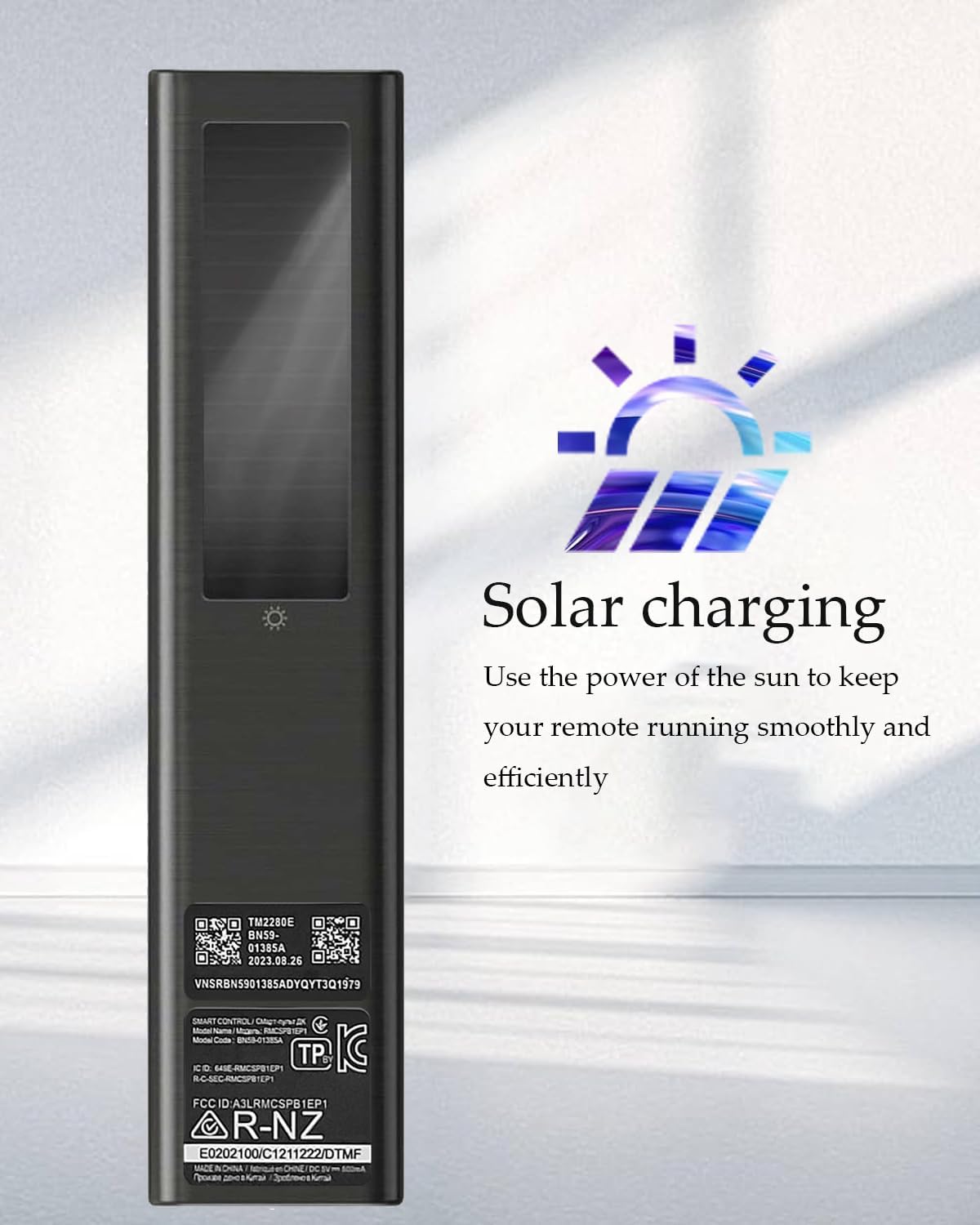 Rechargeable Solar Remote Control BN59-01385A for Samsung Neo QLED Frame 4K 8K TVs - Image 2