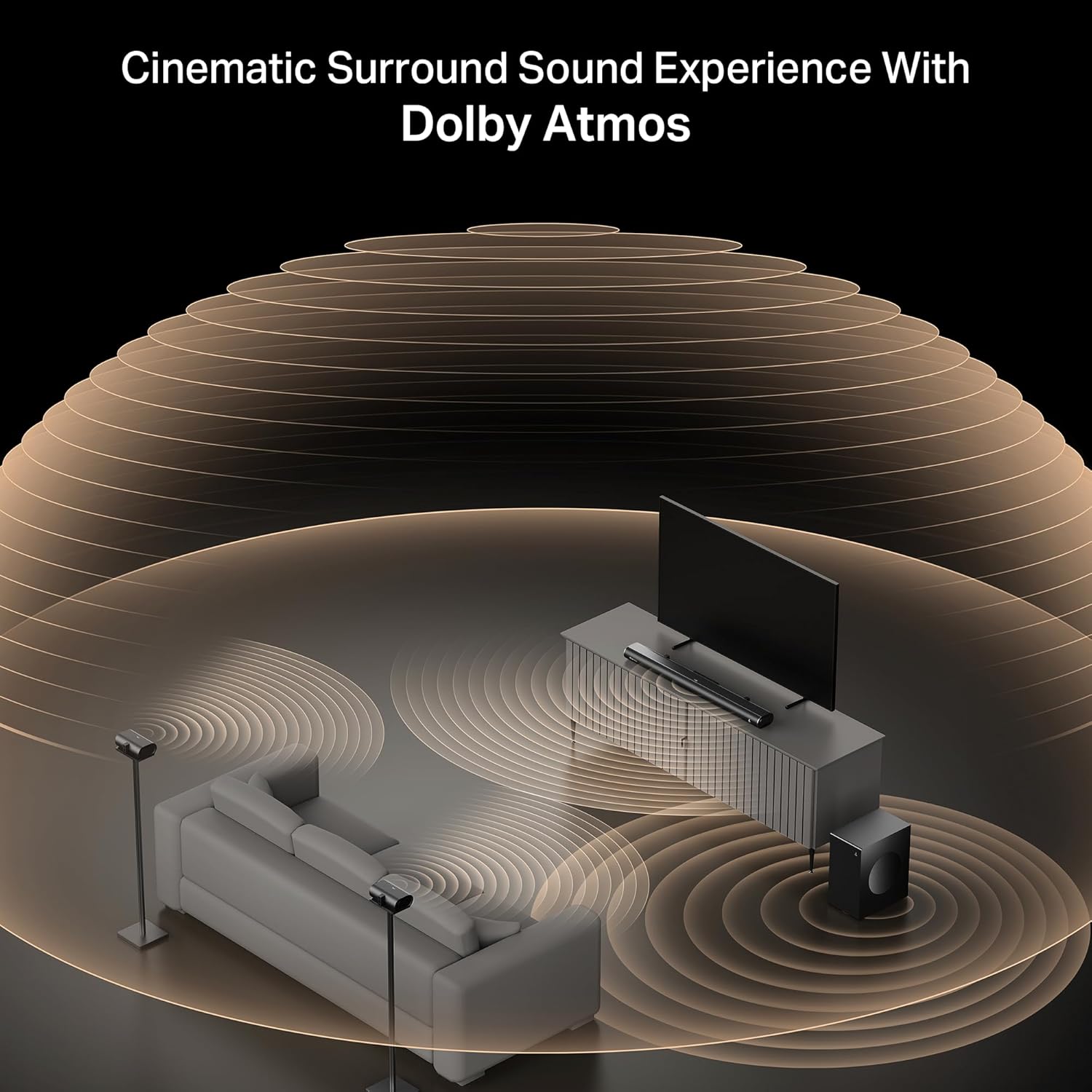 boAt Aavante Prime 5.1 Dolby Atmos 500W Bluetooth Home Theatre Soundbar Premium Black - Image 5