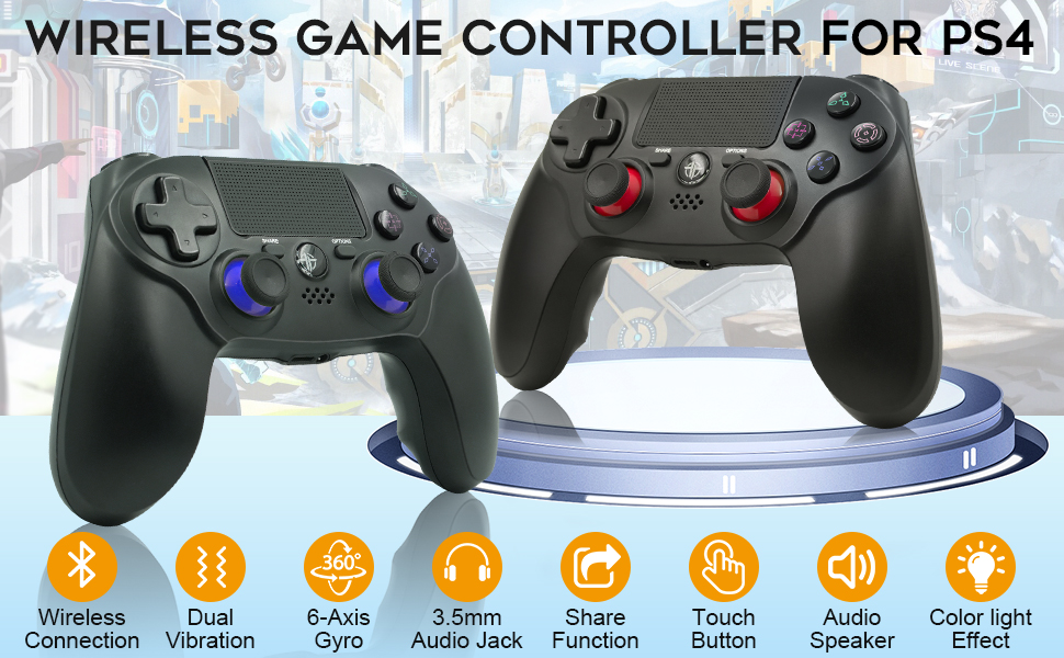 Wireless controller for PS4 2 pack