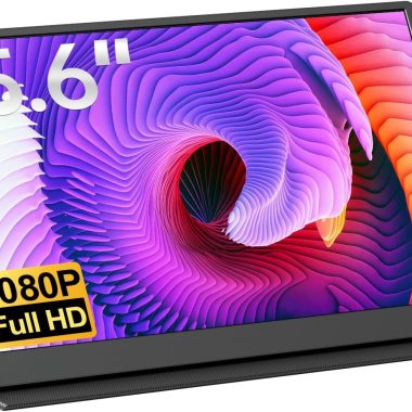 cocopar 15.6 Inch 1080P FHD Portable Travel Monitor with USB-C HDMI, includes Cover Case and Speakers