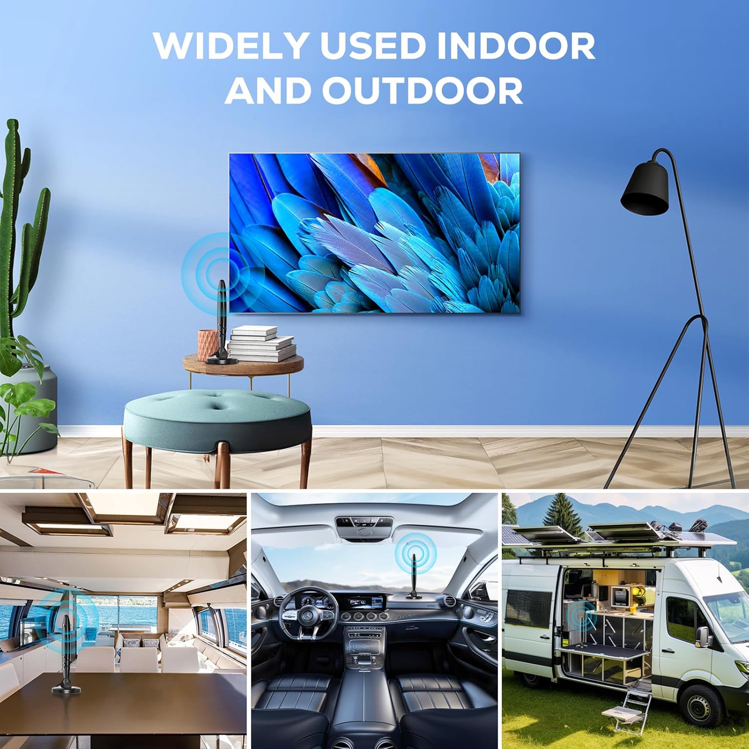 Amplified Smart TV Indoor Digital HDTV Antenna with Detachable Signal Booster for Local Channels - Image 6