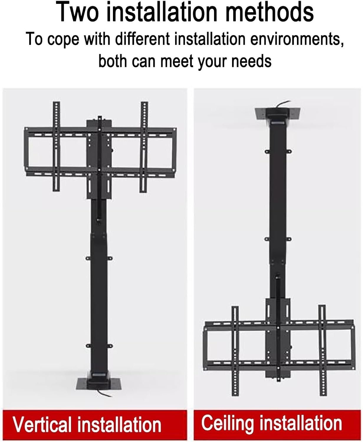 Motorized TV Ceiling Mount with Auto Lifting Stand Fits 32-75 Inch TVs 28.7 to 68.1 Inches Height Adjustable - Image 6