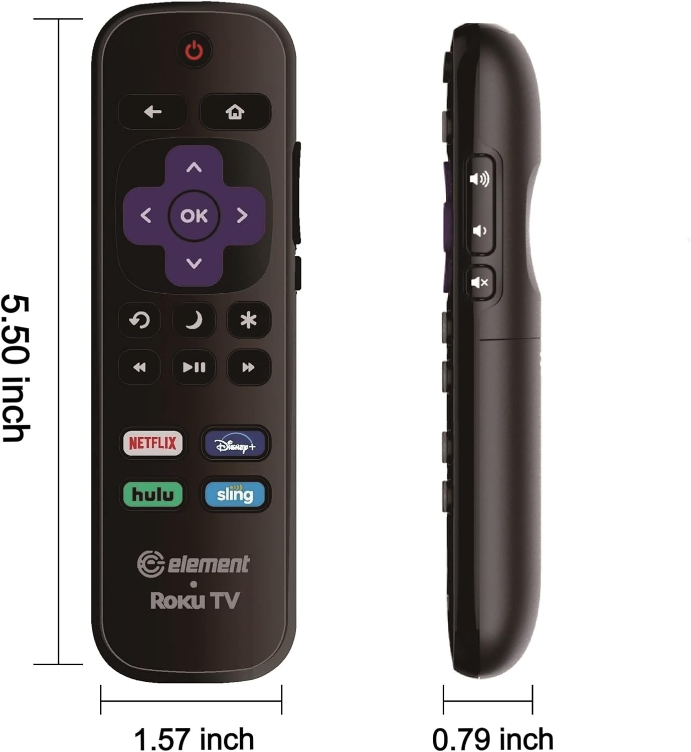 Element Roku TV Smart 4K Ultra HDTV Replacement Remote for All Models - Image 6