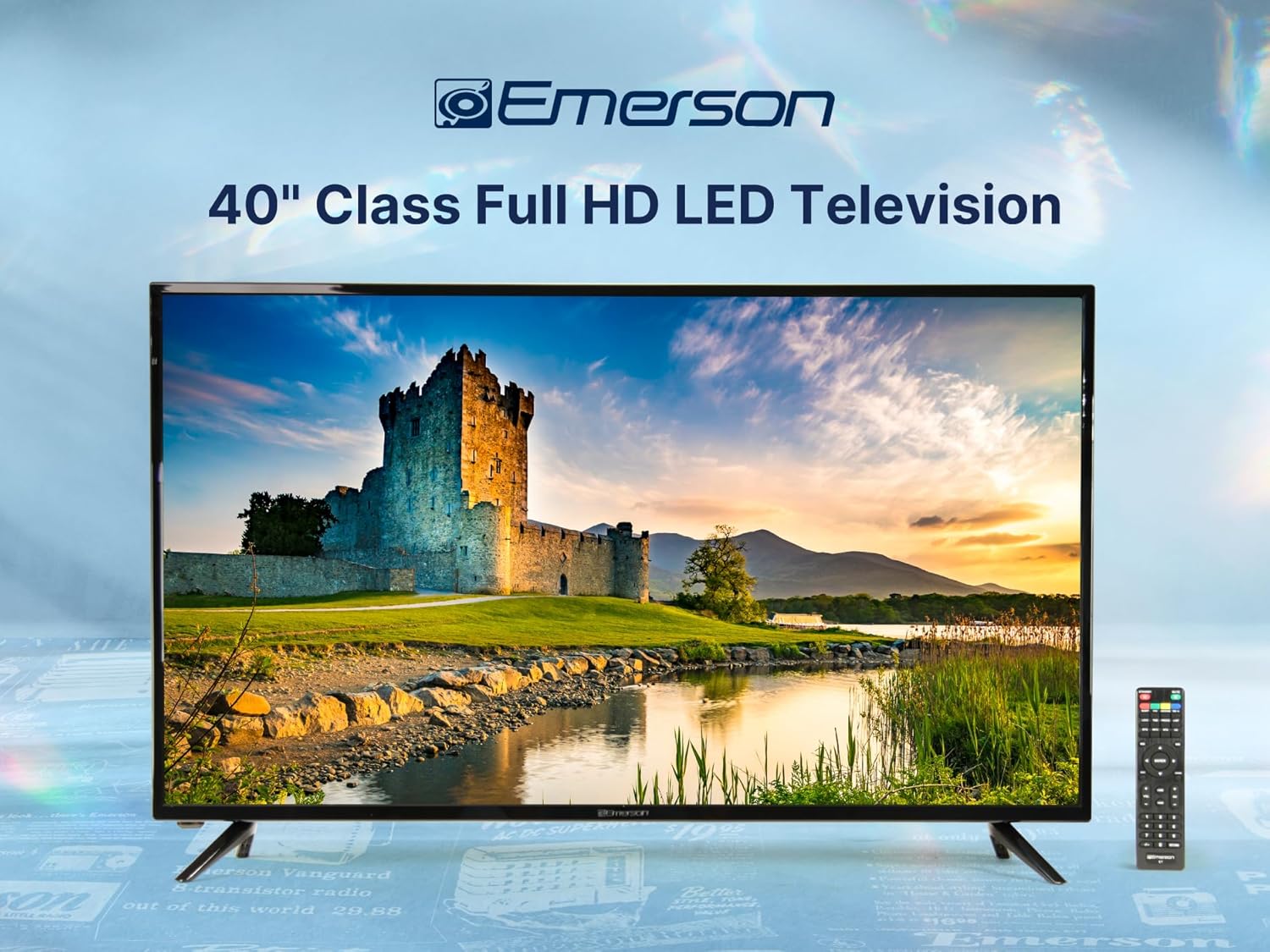 Emerson 40" Full HD 1080p LED TV with HDMI USB Slim Energy-Efficient Display - Image 2