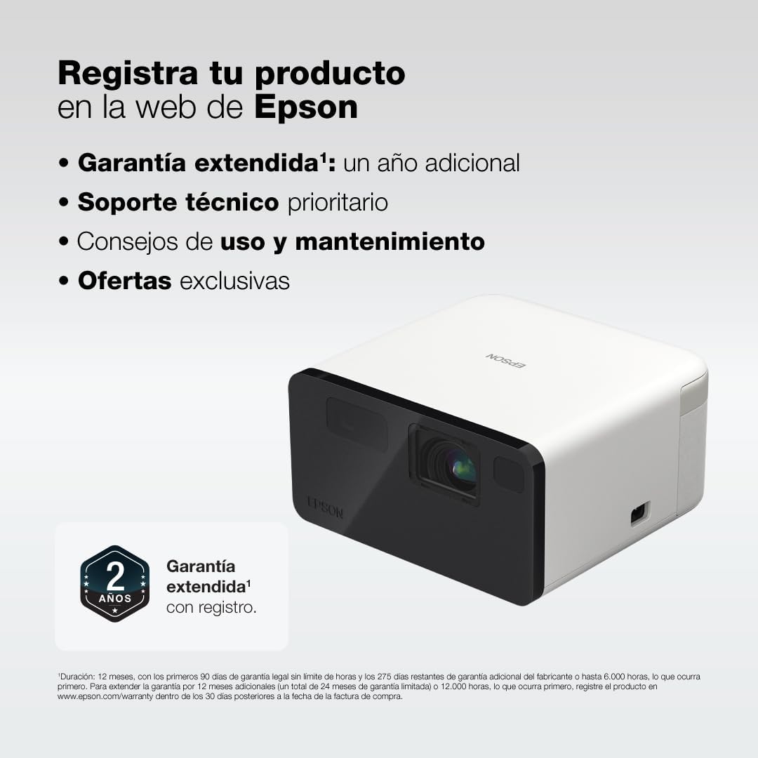 Epson EpiqVision Mini EF21 White Portable Smart Laser Projector 1000 Lumens FHD 1080p HDR 3LCD Google TV - Image 8