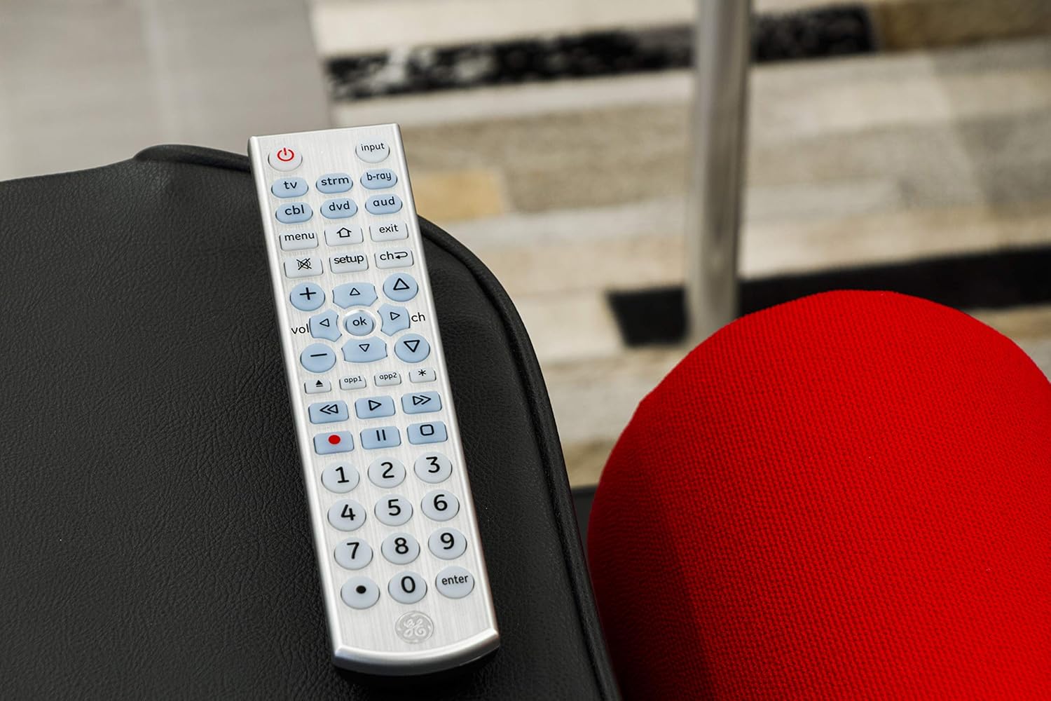 GE 6-Device Backlit Universal Remote Control for Smart TVs and Streaming Players Silver - Image 7