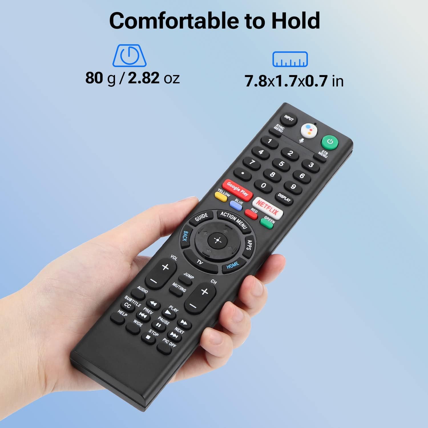 Gvirtue Replacement Voice Remote RMF-TX310U for Sony Bravia 4K 8K UHD Smart Android Google TVs with Netflix Google Play Buttons - Image 7