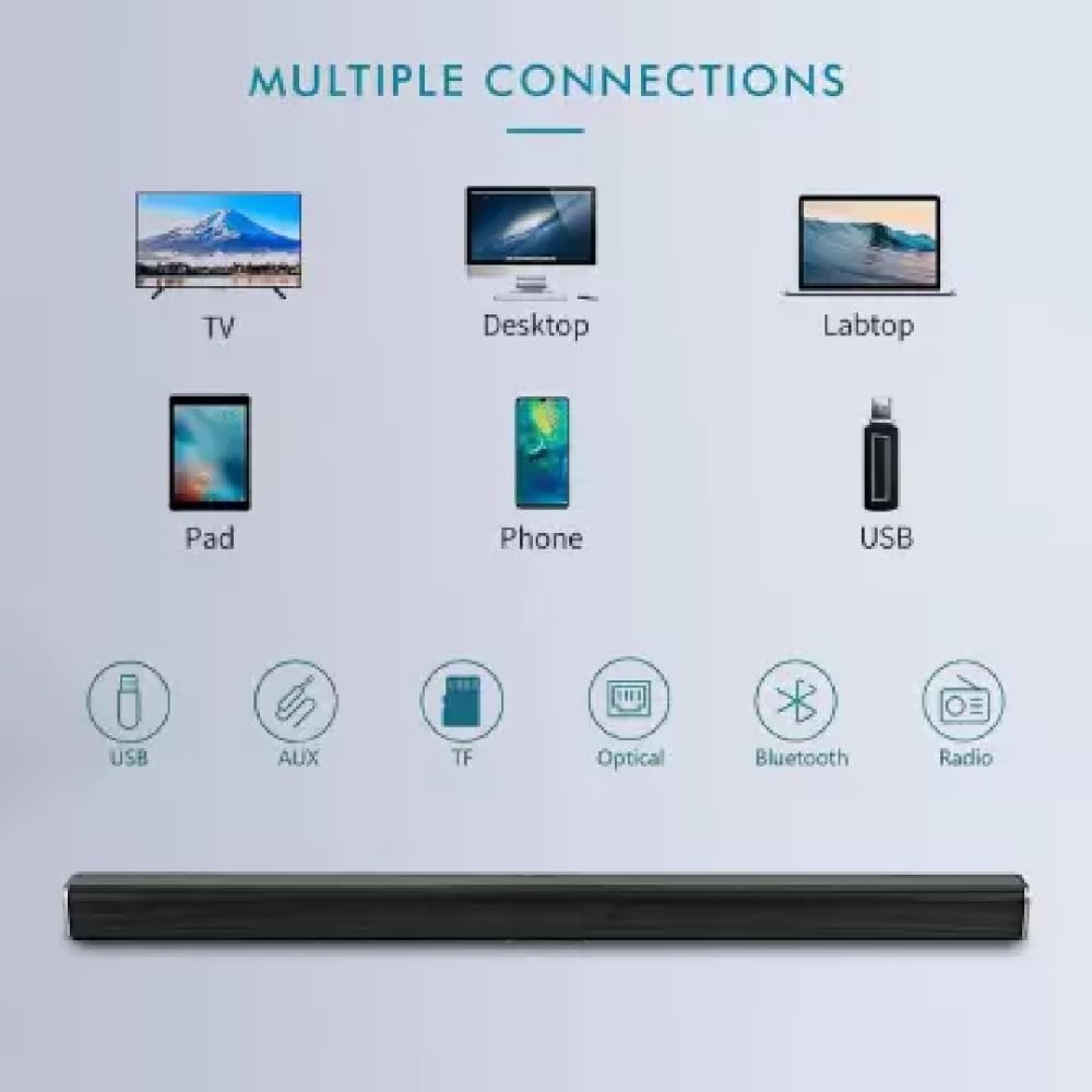 Lambent 15 Year Warranty 5.1 Channel Bluetooth Home Theater Soundbar System - Image 5