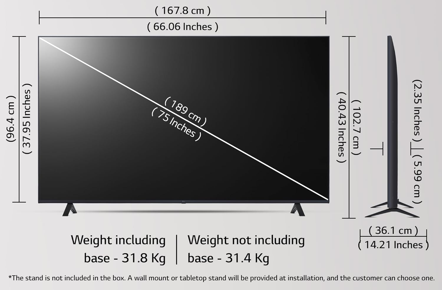 LG 75UT80406LA 75 Inch 4K UHD Smart LED TV UT80 Series - Image 5