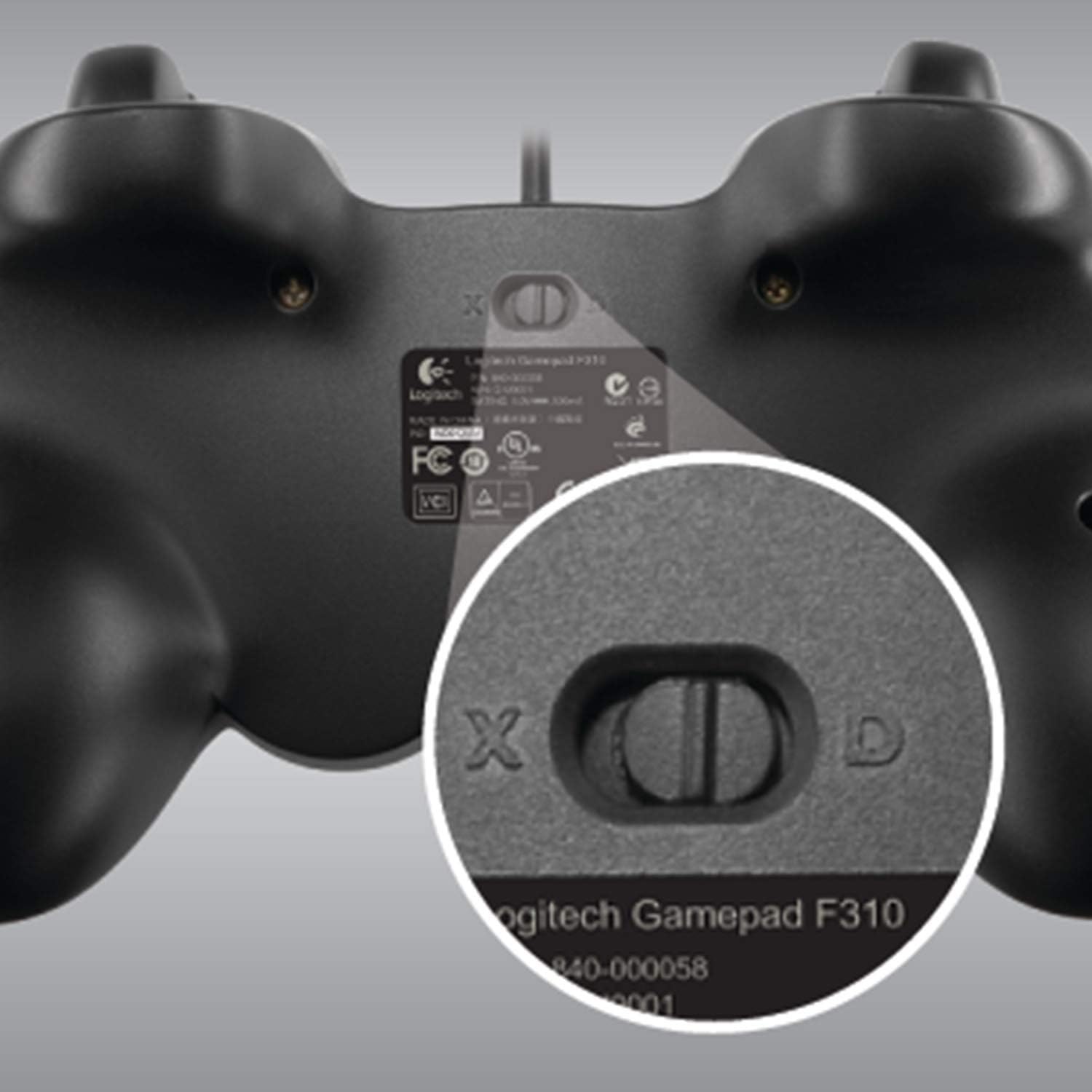 Logitech G F310 Wired PC Gamepad Controller, Console-Like Layout, 4-Way D-Pad, Blue/Black - Image 3