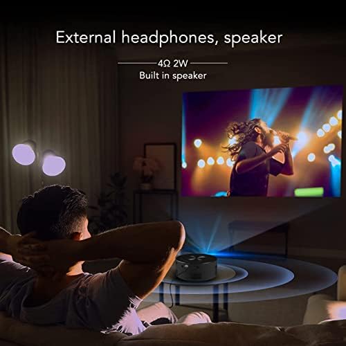Luqeeg Mini Portable LCD Projector Black 500 Lumens for iOS Phone Tablet with Remote - Image 6
