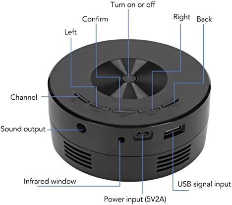 Luqeeg Mini Portable LCD Projector Black 500 Lumens for iOS Phone Tablet with Remote - Image 9