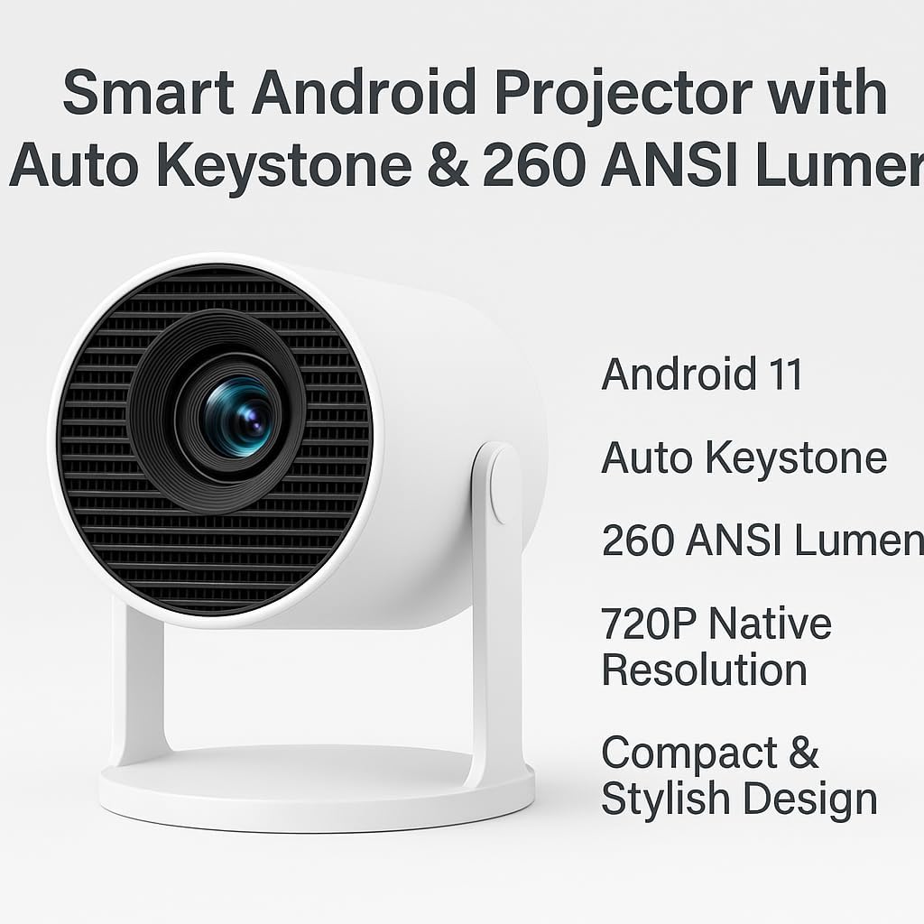 Portable WiFi 6 Bluetooth 5.4 Mini Projector 4K 1080P Supported 40-200" Display 180° Rotation - Image 5