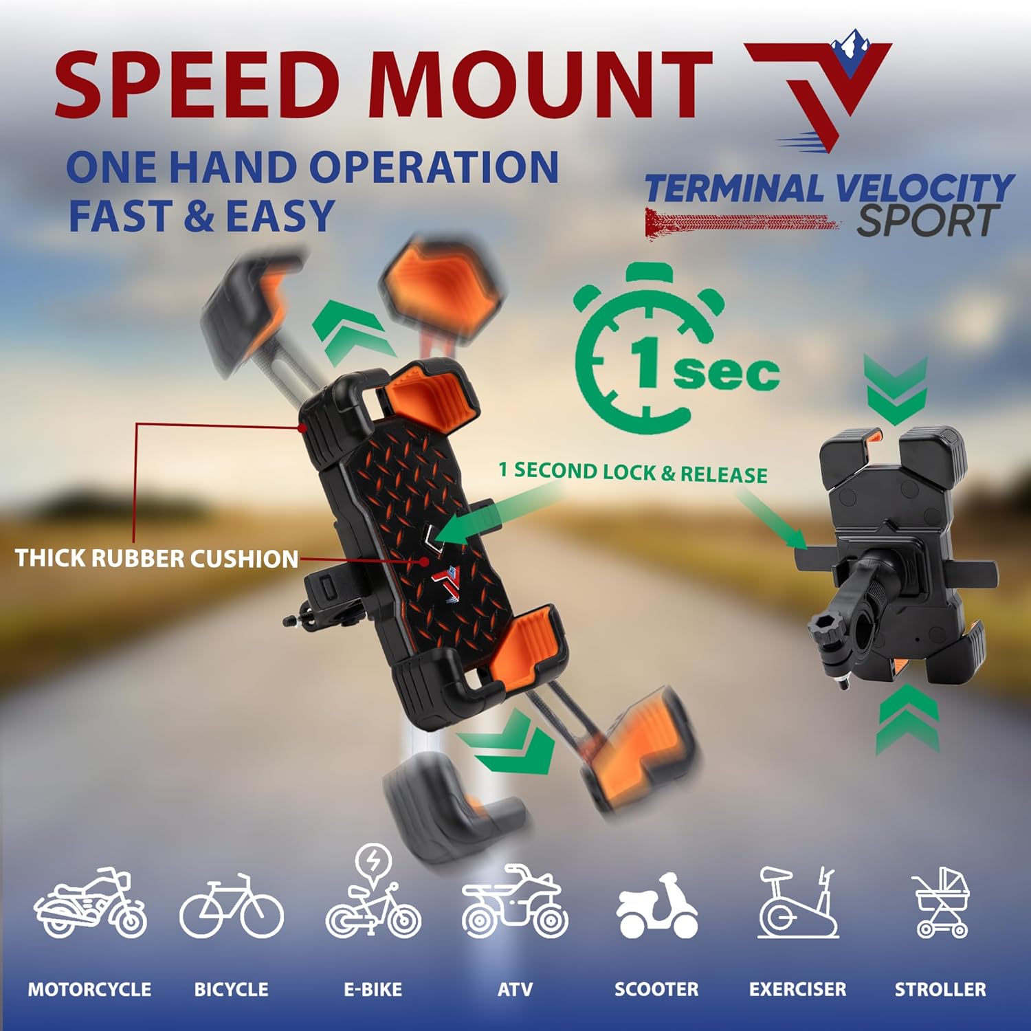 Motorcycle Phone Mount with 12V Dual USB-C Fast Charger, Waterproof Port, Mirror Mount & Rain Cover - Image 6